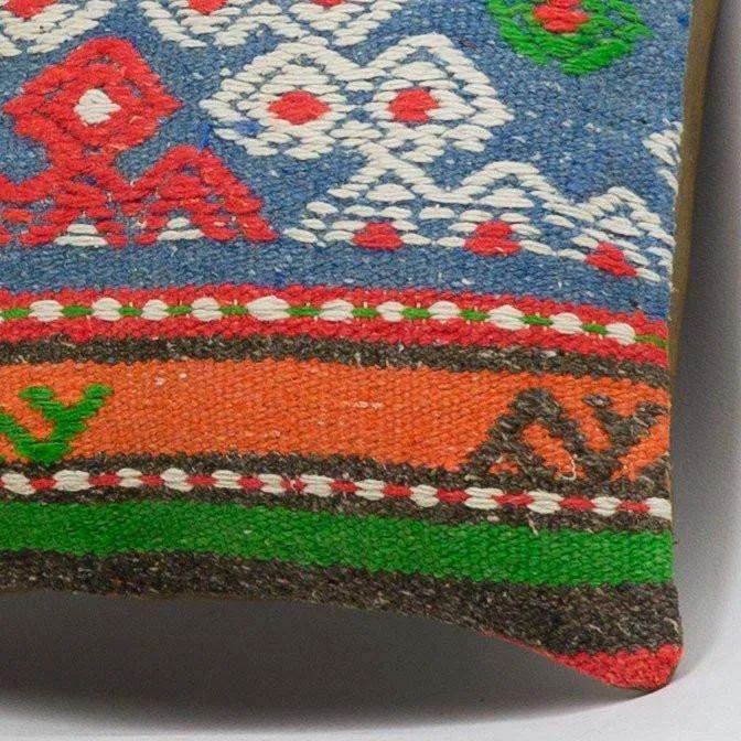 Anatolian Multi Color Kilim Pillow Cover 16x16 3644