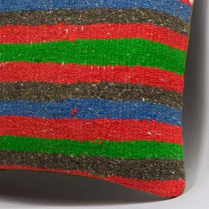 Anatolian Multi Color Kilim Pillow Cover 16x16 3649