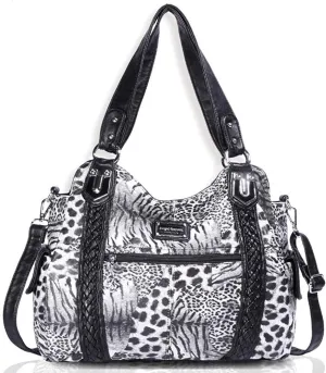 Angel Barcelo Roomy Fashion Hobo Womens Handbags Ladies Purse Satchel Shoulder Bags Tote Washed Leather Bag