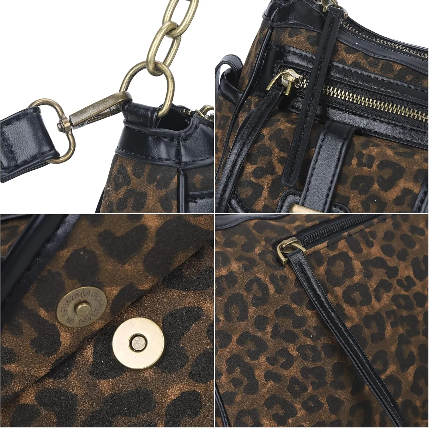 Angel Kiss Hobo Purses for Women Crossbody Shoulder Bag Ladies Multi Pocket Handbags with Adjustable Shoulder Strap