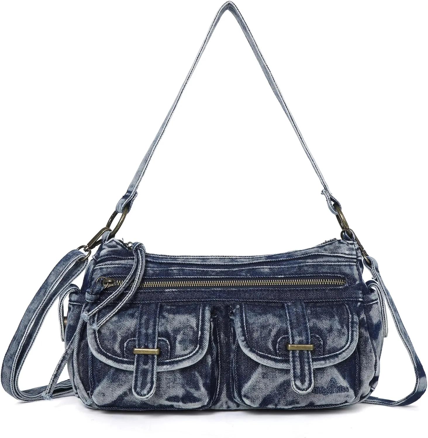 Angel Kiss Hobo Purses for Women Crossbody Shoulder Bag Ladies Multi Pocket Handbags with Adjustable Shoulder Strap