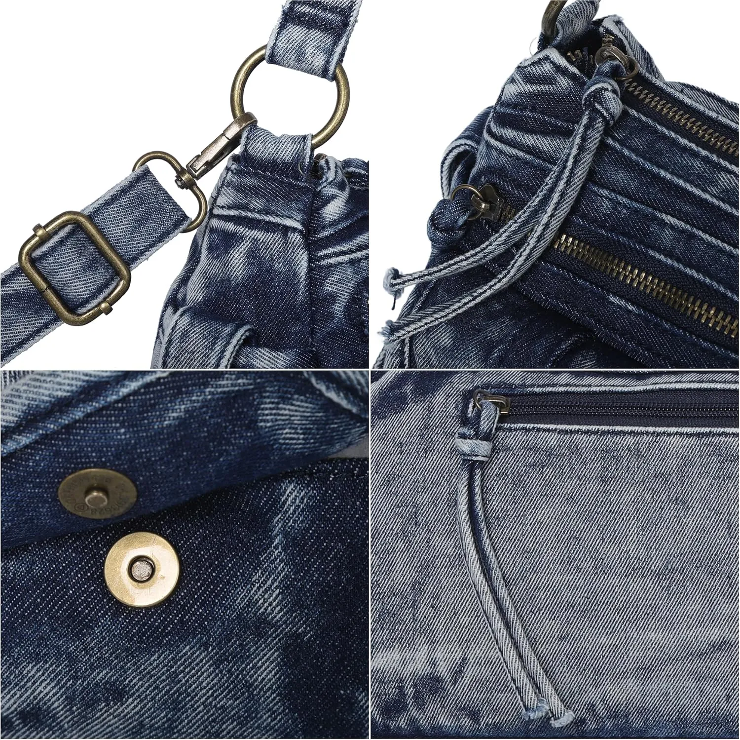 Angel Kiss Hobo Purses for Women Crossbody Shoulder Bag Ladies Multi Pocket Handbags with Adjustable Shoulder Strap