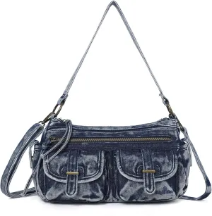 Angel Kiss Hobo Purses for Women Crossbody Shoulder Bag Ladies Multi Pocket Handbags with Adjustable Shoulder Strap