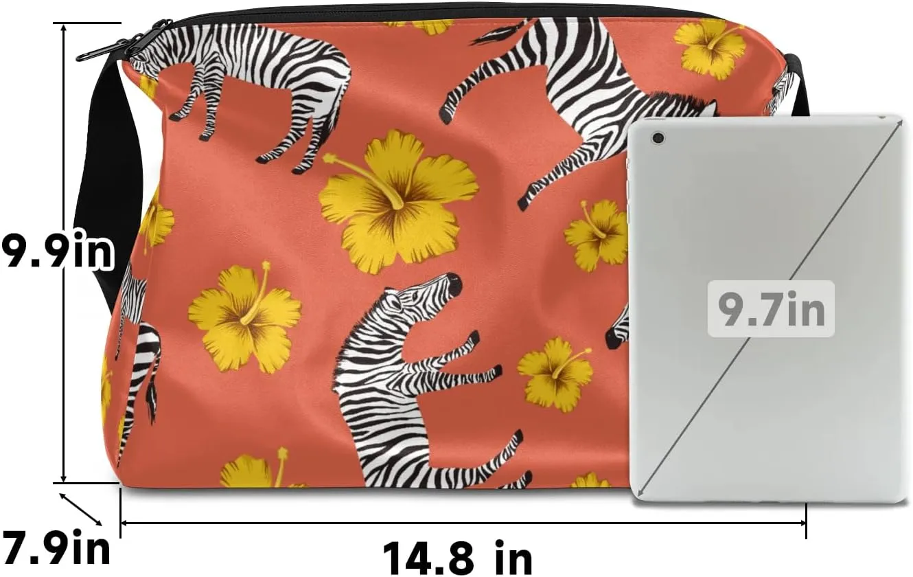 Animal Zebra Flower Small Gym Bag for Men Women Workout Sport Duffle Bag Waterproof Weekender Overnight Bag Lightweight Carry on Tote Bag Crossbody Shoulder Travel Bag for Swim Yoge Dance
