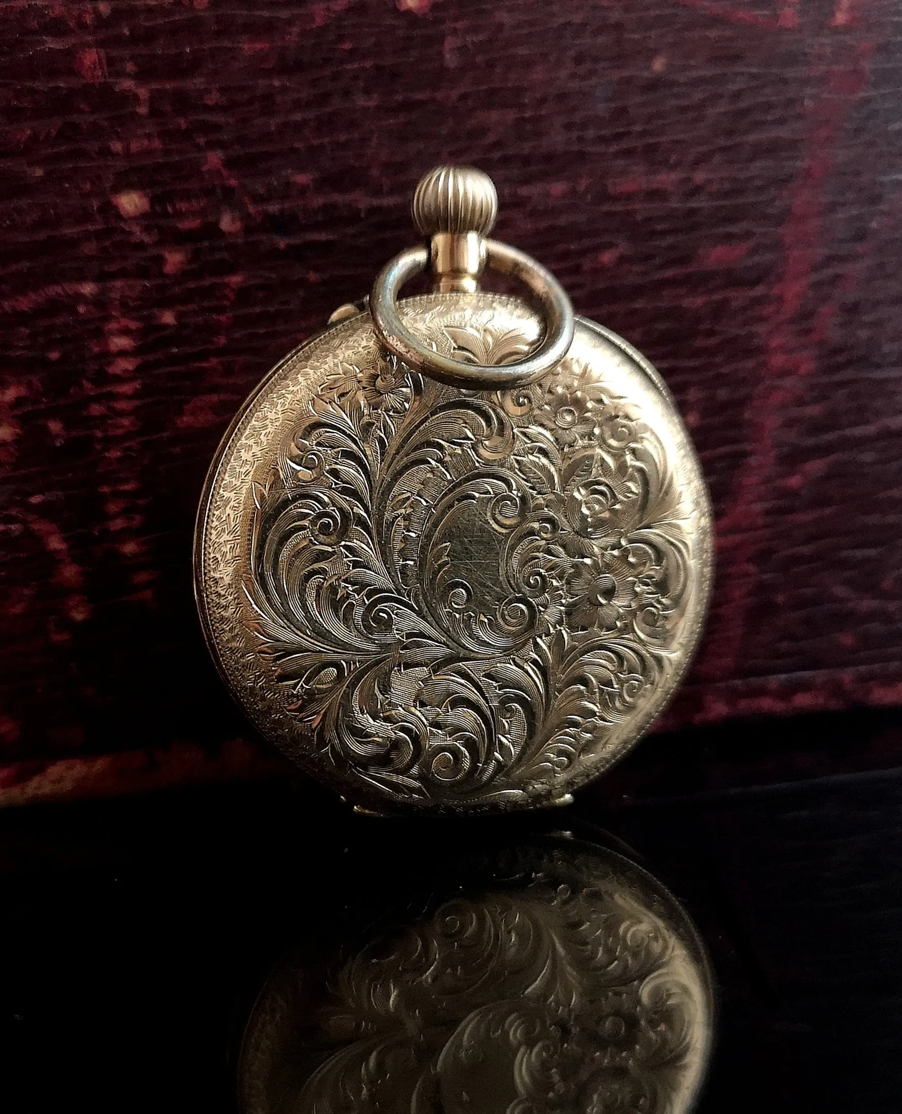 Antique 14k gold pocket watch, fob watch