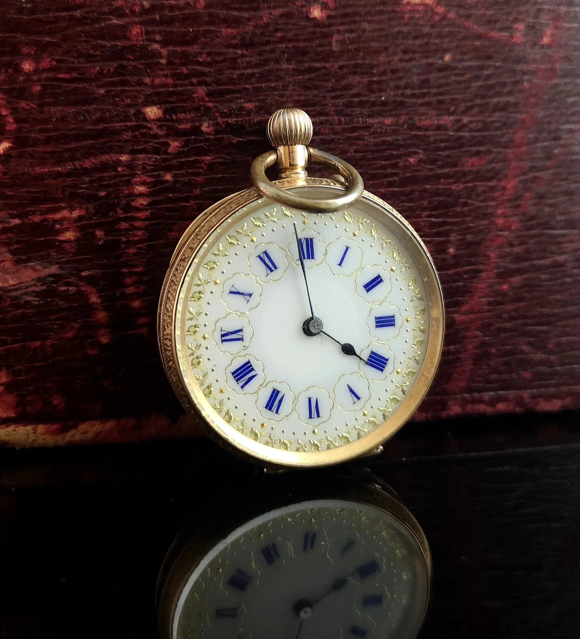 Antique 14k gold pocket watch, fob watch