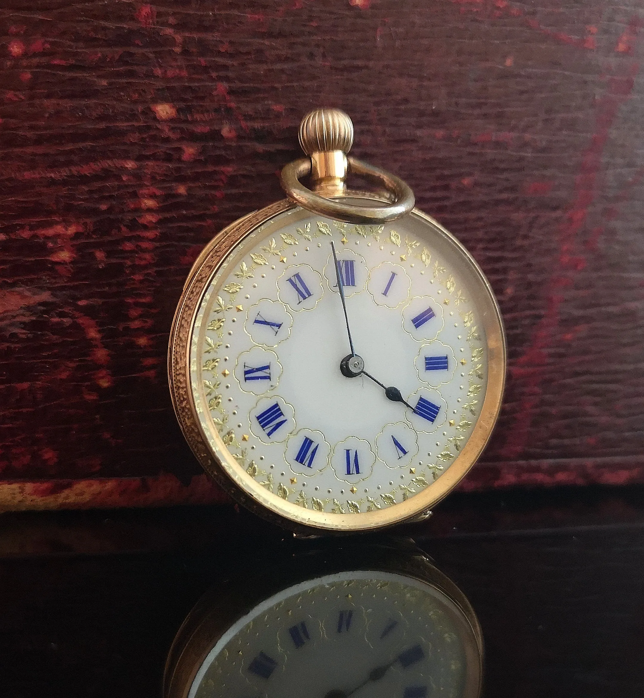 Antique 14k gold pocket watch, fob watch