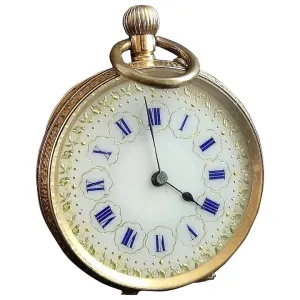 Antique 14k gold pocket watch, fob watch