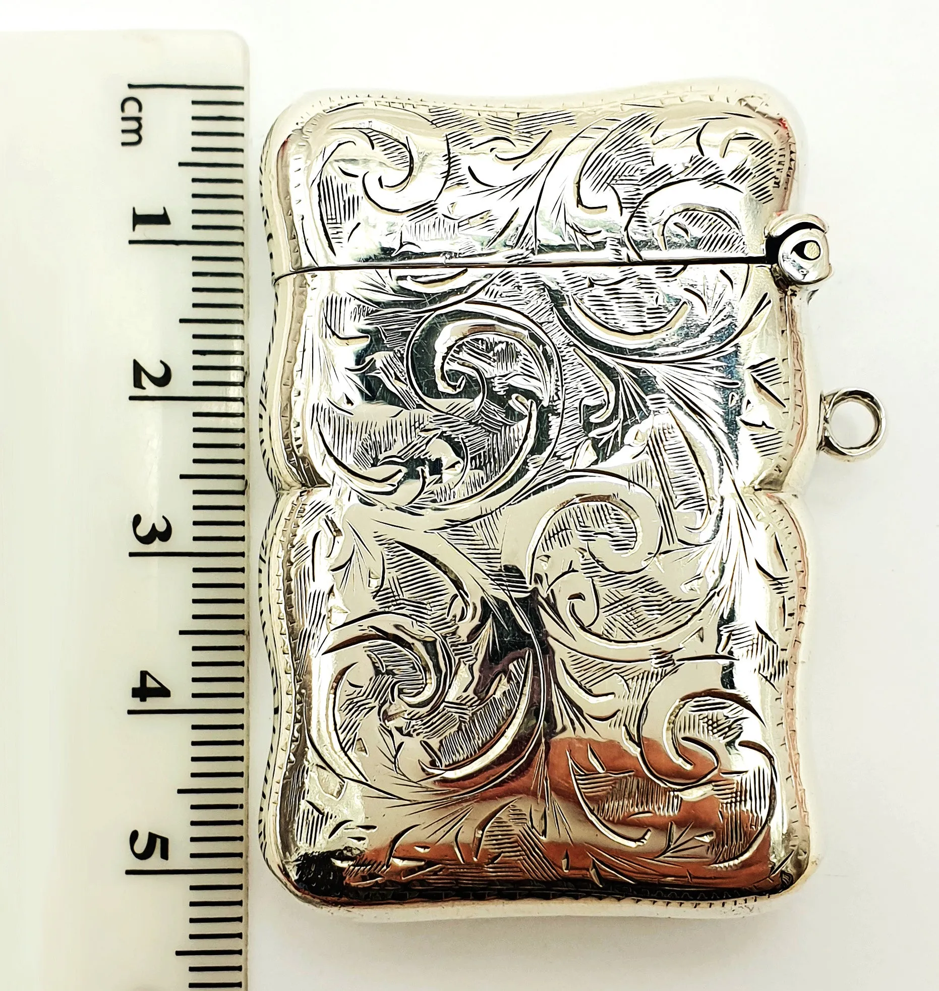 Antique 1863 Silver Vesta Case