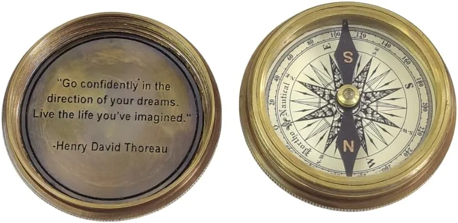 Antique Brass Magnetic Pocket Compass for Hikking, foresting, Boating, Gifting for Your Love one