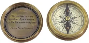Antique Brass Magnetic Pocket Compass for Hikking, foresting, Boating, Gifting for Your Love one
