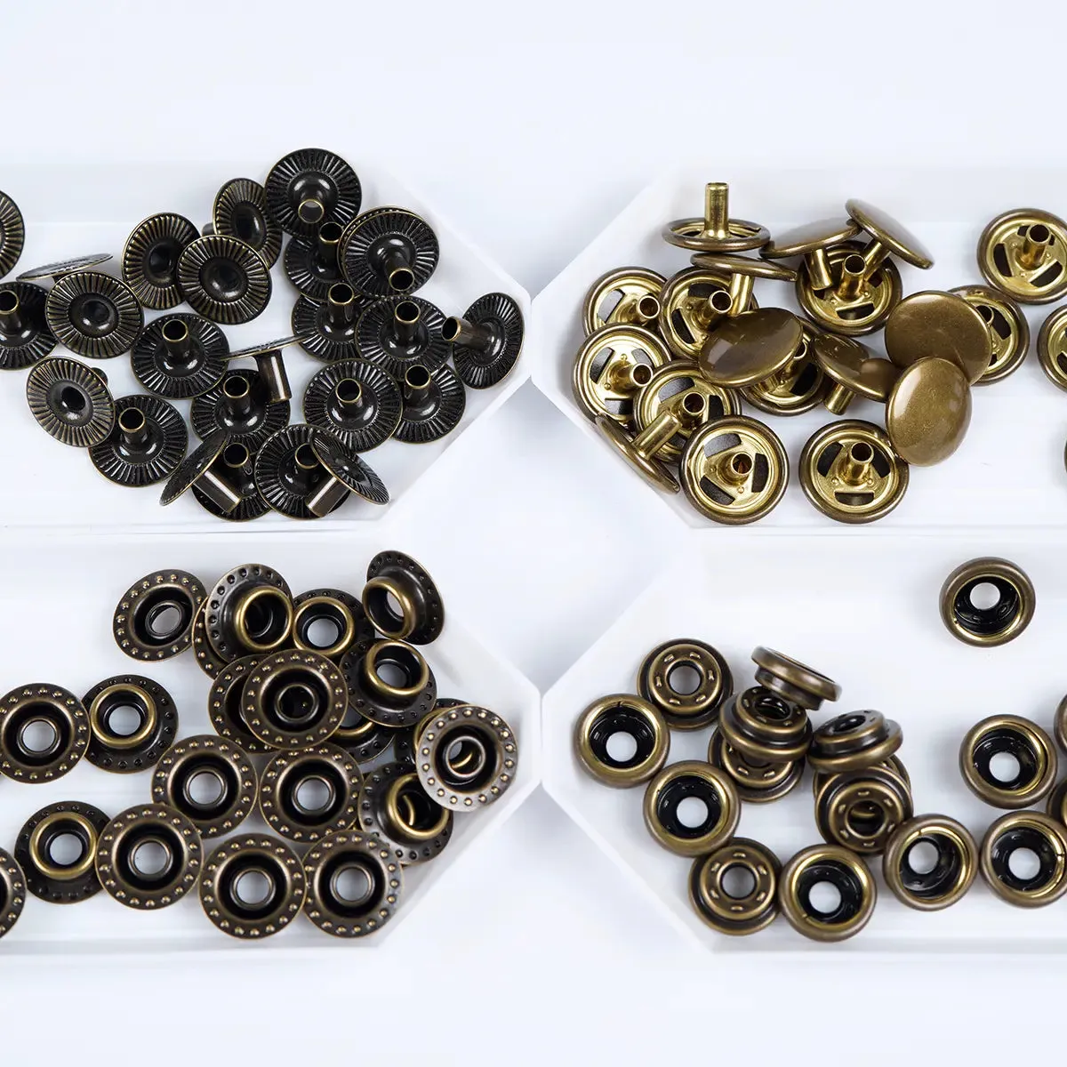 Antique Line 20 Solid Brass Snap Buttons 25 Pack