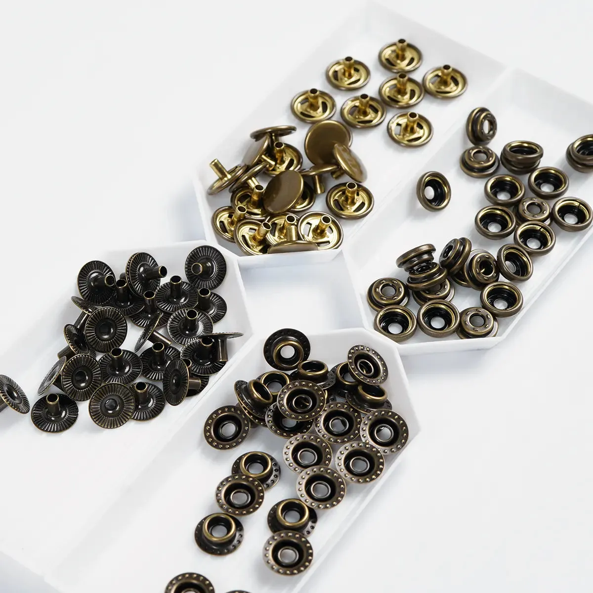 Antique Line 20 Solid Brass Snap Buttons 25 Pack