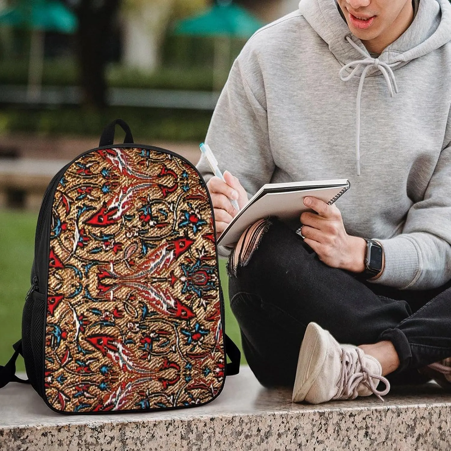 Antique Persian Pattern Classic Large Capacity Comfortable Backpack