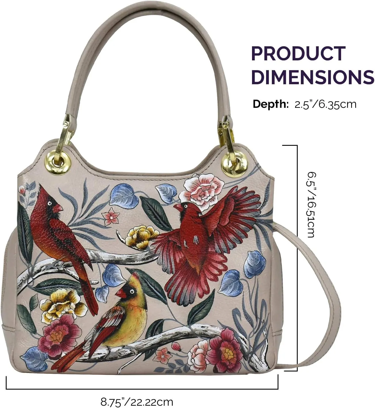 Anuschka Satchel with Crossbody Strap-708