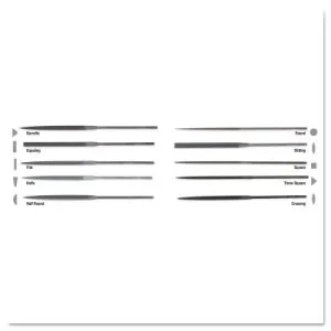 Apex Tool Group X.F® Swiss Pattern Rectangular Needle Files, 6 1/4 in, Straight, 37982