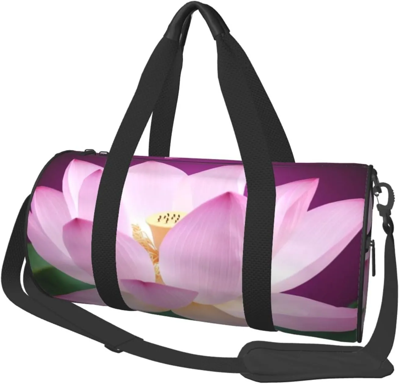 Asian Flower Duffle Bag for Women Men Personal Item Travel Bags Canvas Weekender Overnight Bag Lightweight Sports Tote Gym Bags Carry On Luggage Bag