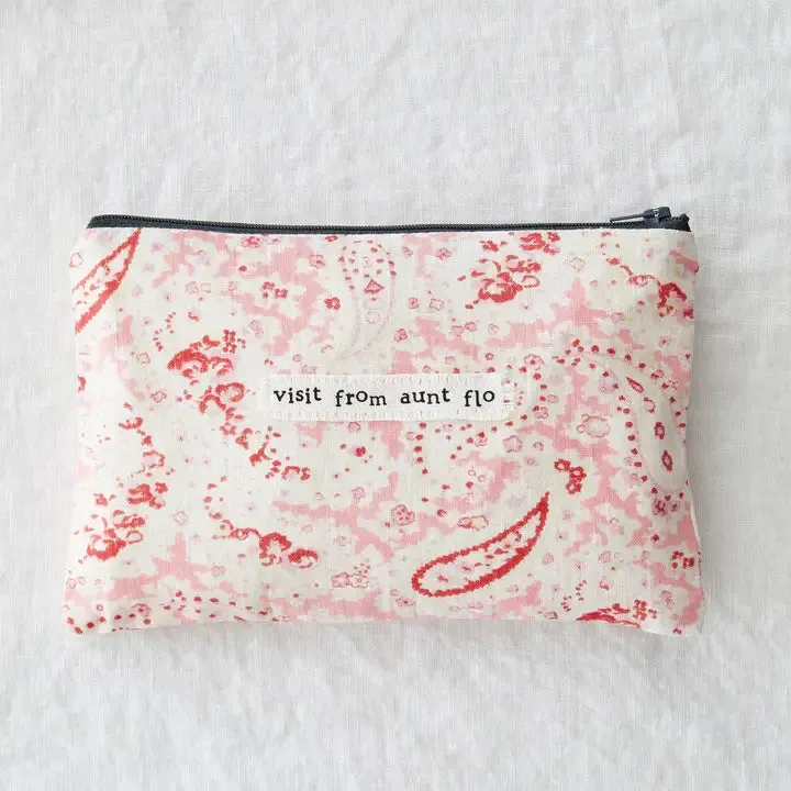 Aunt Flo - Feminine Product Vintage Fabric Zip Pouch