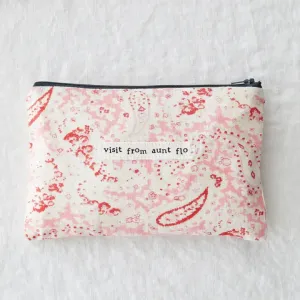 Aunt Flo - Feminine Product Vintage Fabric Zip Pouch