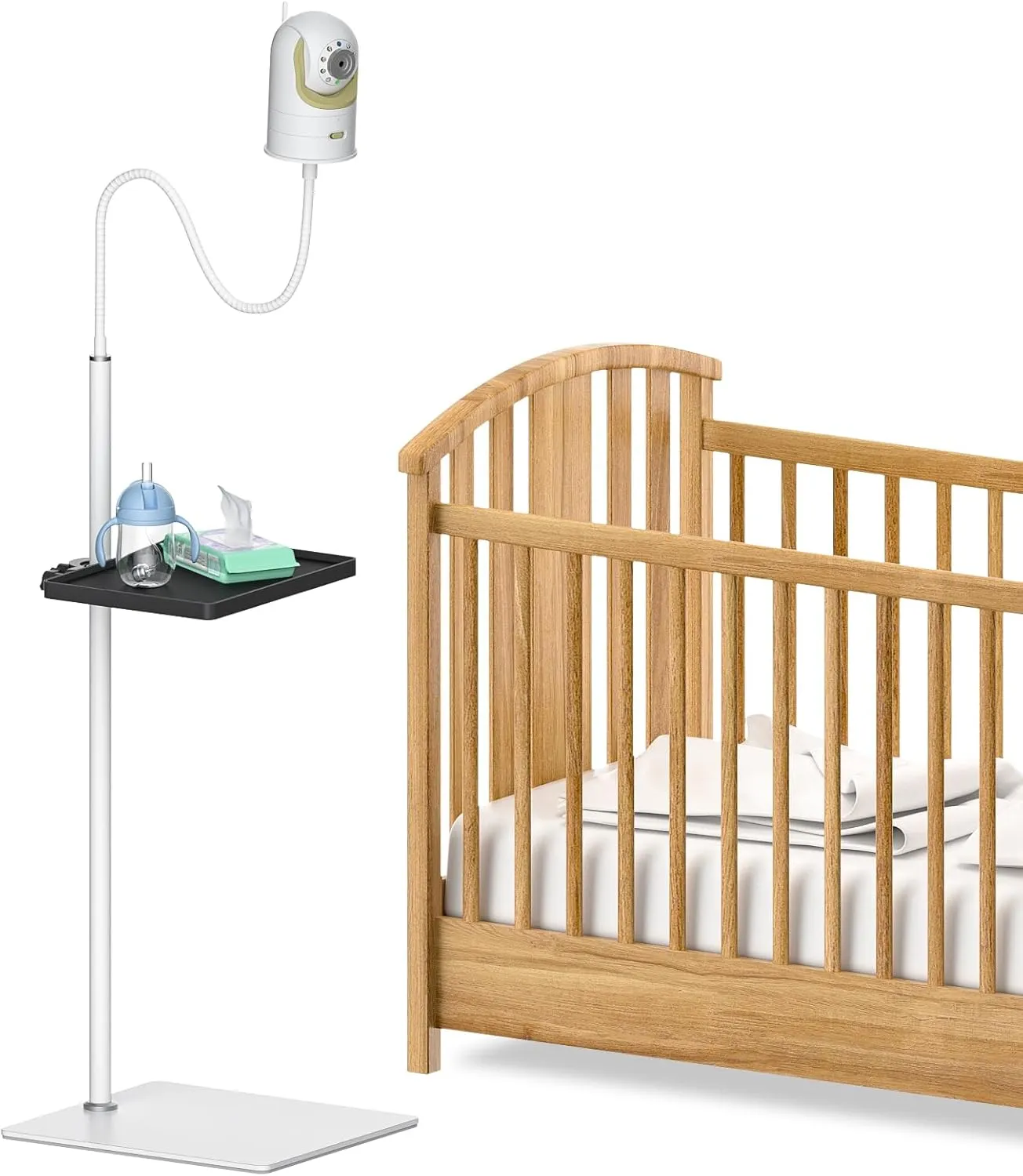 Baby Monitor Floor Stand Holder for Infant Optics DXR-8 & DXR-8 Pro Baby Monitor Stand with Storage Tray - Angle & Height Adjustable Baby Camera Stand for Infant Optics Baby Monitor Floor Stand
