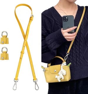 Bag Leather Strap Replacement Crossbody Shoulder Straps for Longchamp Le Pliage Mini Pouch