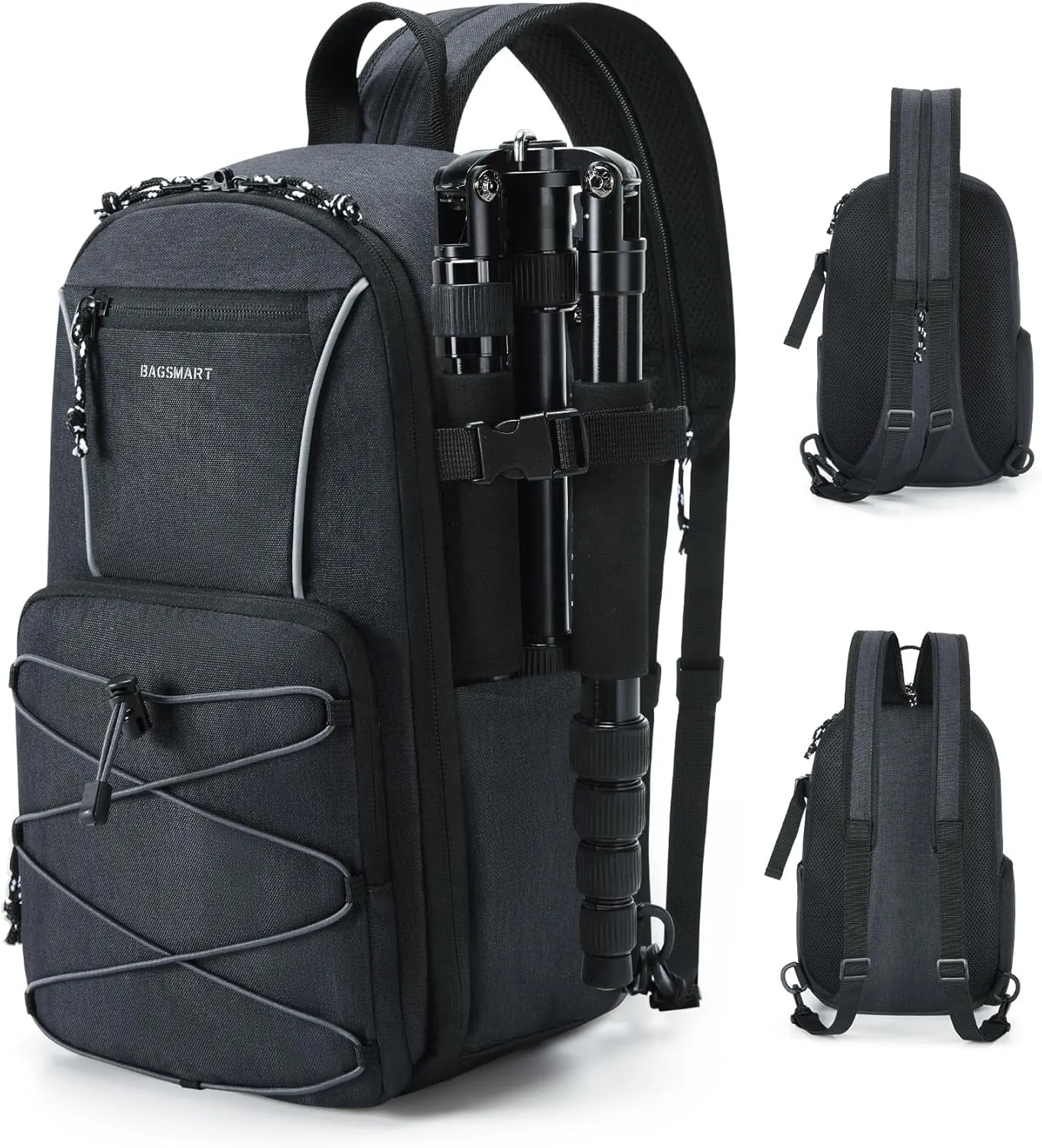 BAGSMART Small Camera Sling Bag, DSLR/SLR Camera Bag Fits 11" Tablet, Camera Shoulder Bag for Photographers With Tripod Holder