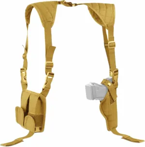 Baldman Shoulder Holster, Vertical Gun Holster & Double Magazine Pouch, Adjustable Universal Fit, Compatible with Compact to Large Pistols, Fits 1911 and Most Kinds of Pistols.