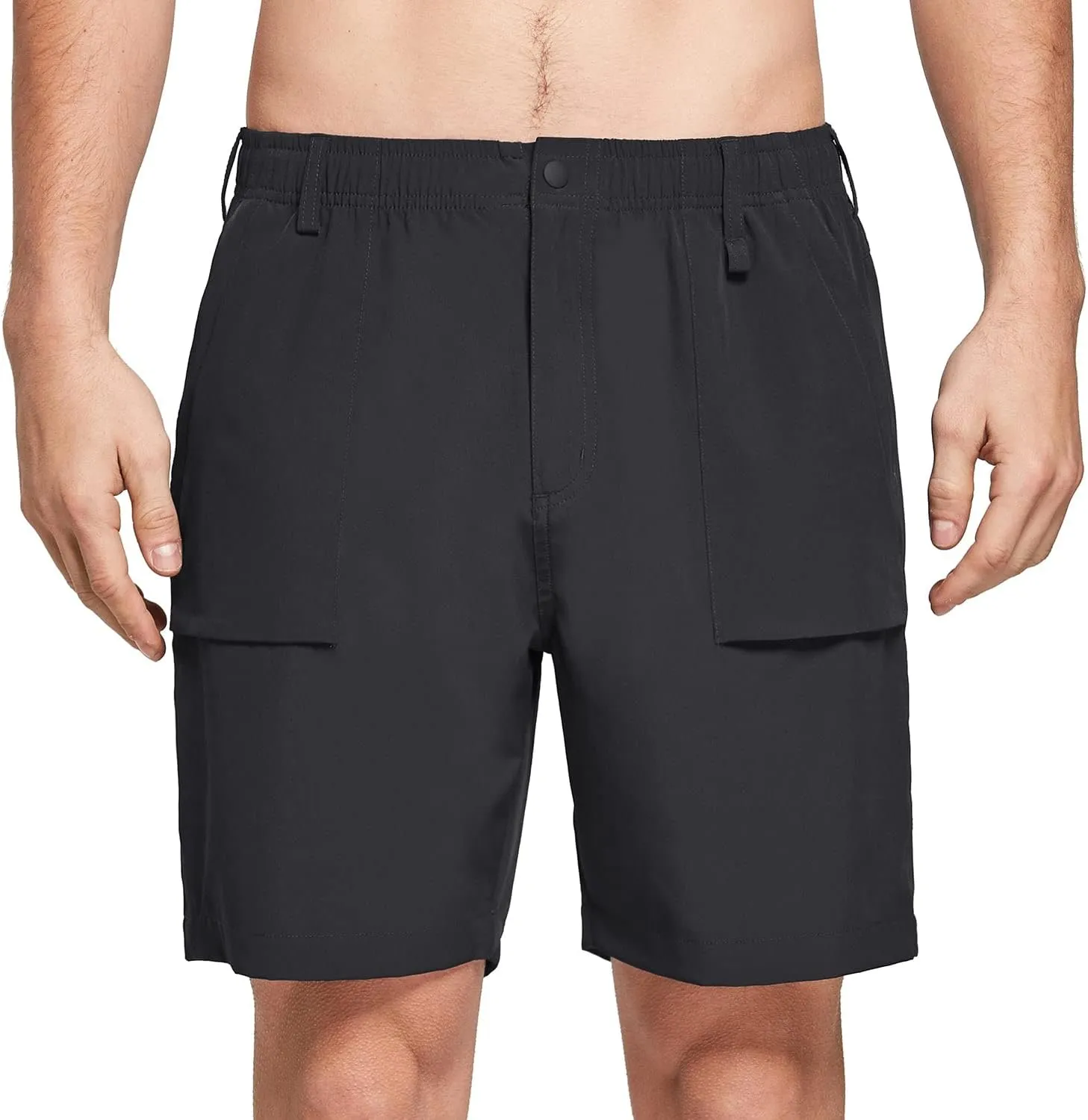 baleaf Men's 7" Casual Shorts for Summer Elastic Waist Quick Dry Lightweight Short with Cargo Hiking Fishing