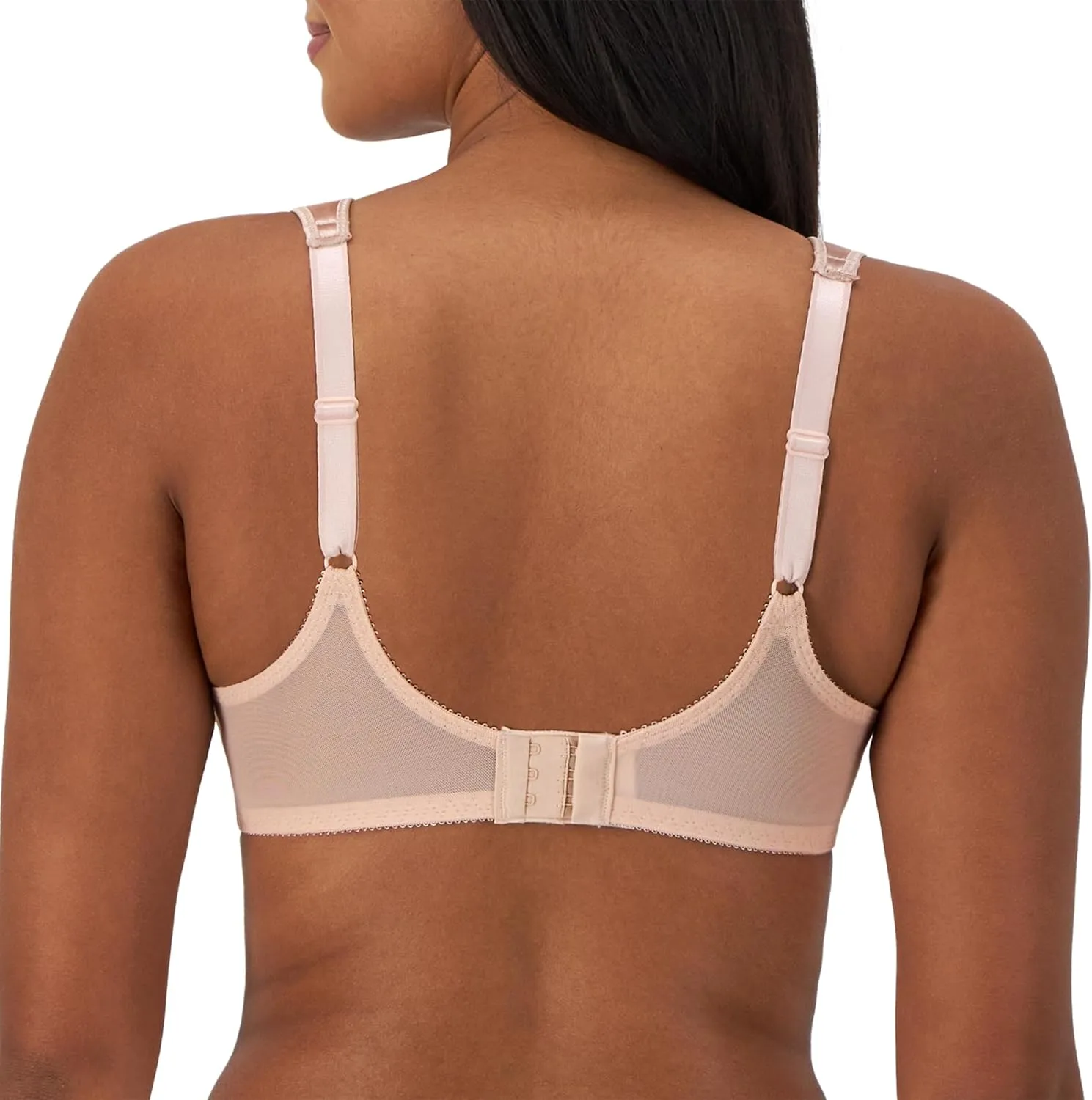 Bali Women's Minimizer Bra, Satin Tracings Underwire Bra, Bustline Slimmer, Full Coverage Bra