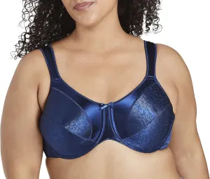 Bali Women's Minimizer Bra, Satin Tracings Underwire Bra, Bustline Slimmer, Full Coverage Bra