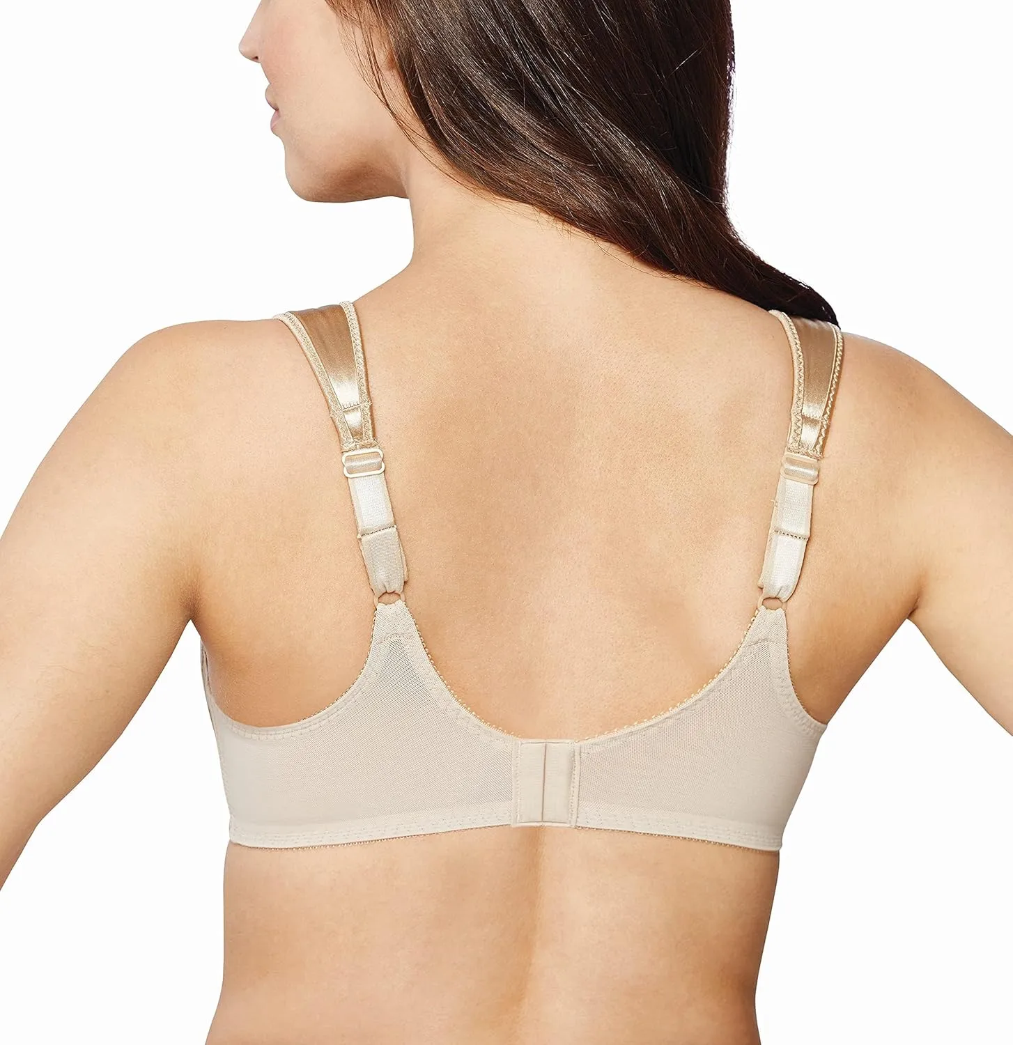 Bali Women's Minimizer Bra, Satin Tracings Underwire Bra, Bustline Slimmer, Full Coverage Bra