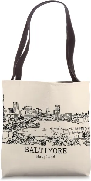 Baltimore Maryland Vintage Retro Travel Souvenir Tote Bag