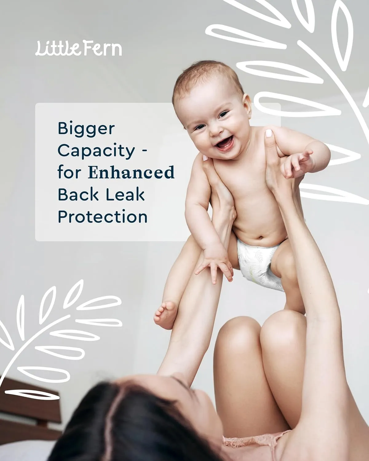 Bamboo Diapers Size N [up to 10lbs or 4.5kg] Extra Soft, Natural, Non Toxic, Hypoallergenic, Disposable Hyper Absorbent, Newborn Sensitive Baby Diapers 50 Pieces