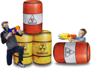 Barrles Inflatables, Combat Battlefield Compatible with Nerf, Laser tag, Water Gun, Dart Gun, Perfect for Boys and Girls Birthday Activities, Suitable fot Kids and Adults