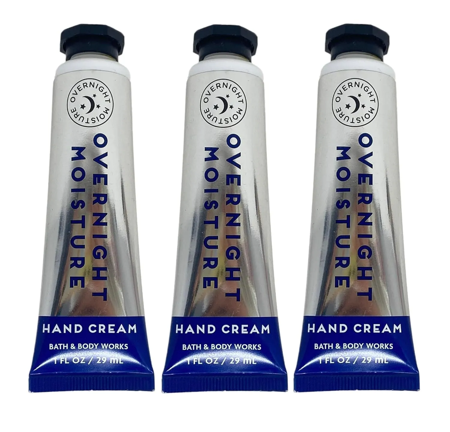 Bath and Body Work Overnight Moisture 3 Pack Shea Butter Hand Cream Bundle - 1 fl oz / 29 mL each