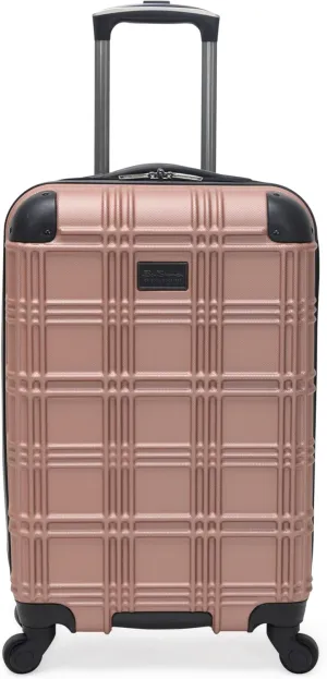 Ben Sherman Nottingham Lightweight Hardside 4-Wheel Spinner Travel Luggage, Rose Gold, 20-Inch Carry On