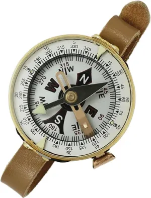 BESPORTBLE Watch Compass Retro Boating Compass Clamshell Compass Soviet Compass Hiking Compass Watch Russian Survival Compass Backpacking Compass Antique Compass Leather Bracelet Chic Child