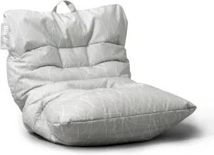 Big Joe Roma Bean Bag Chair, Moonstone Tessellation Lenox, Durable Woven Polyester, 3 feet
