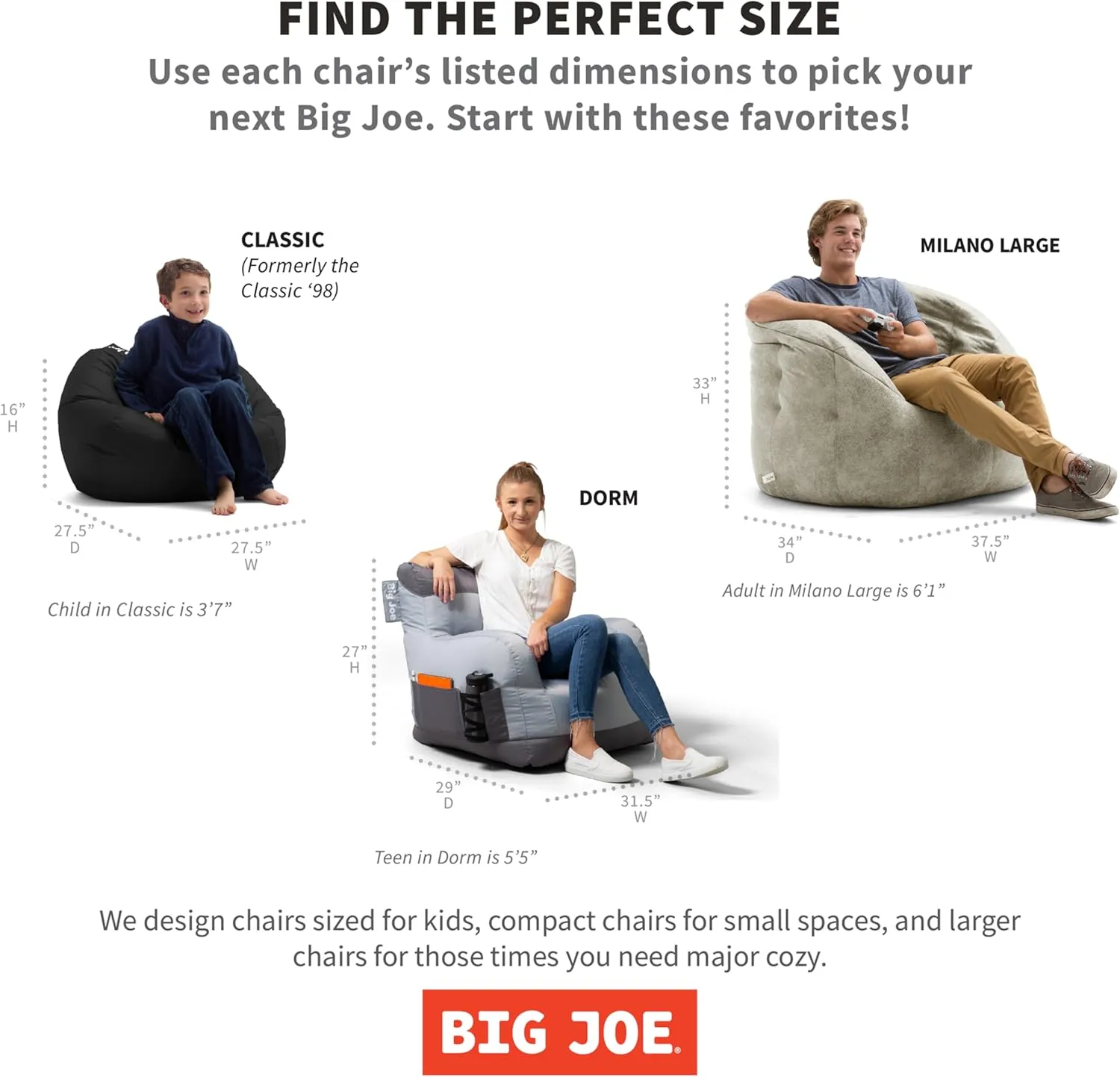 Big Joe Roma Bean Bag Chair, Moonstone Tessellation Lenox, Durable Woven Polyester, 3 feet