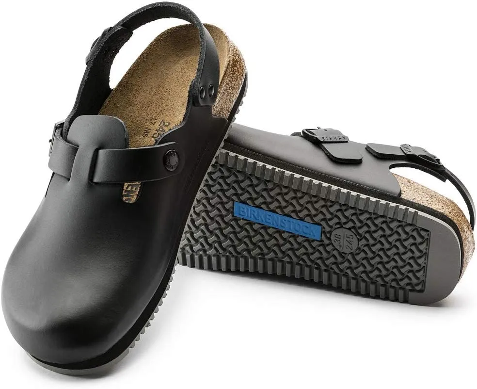 Birkenstock Tokyo/Clogs Leather - Super Sole Black