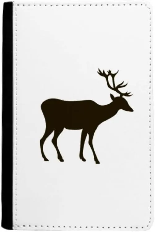 Black Deer Cute Animal Portrayal Passport Holder Notecase Burse Wallet Cover Card Purse