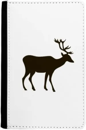 Black Deer Cute Animal Portrayal Passport Holder Notecase Burse Wallet Cover Card Purse