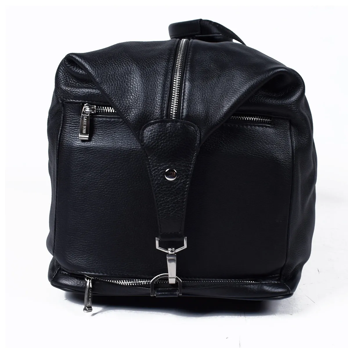 Black Genuine Leather Overnight Bag - GL-89137