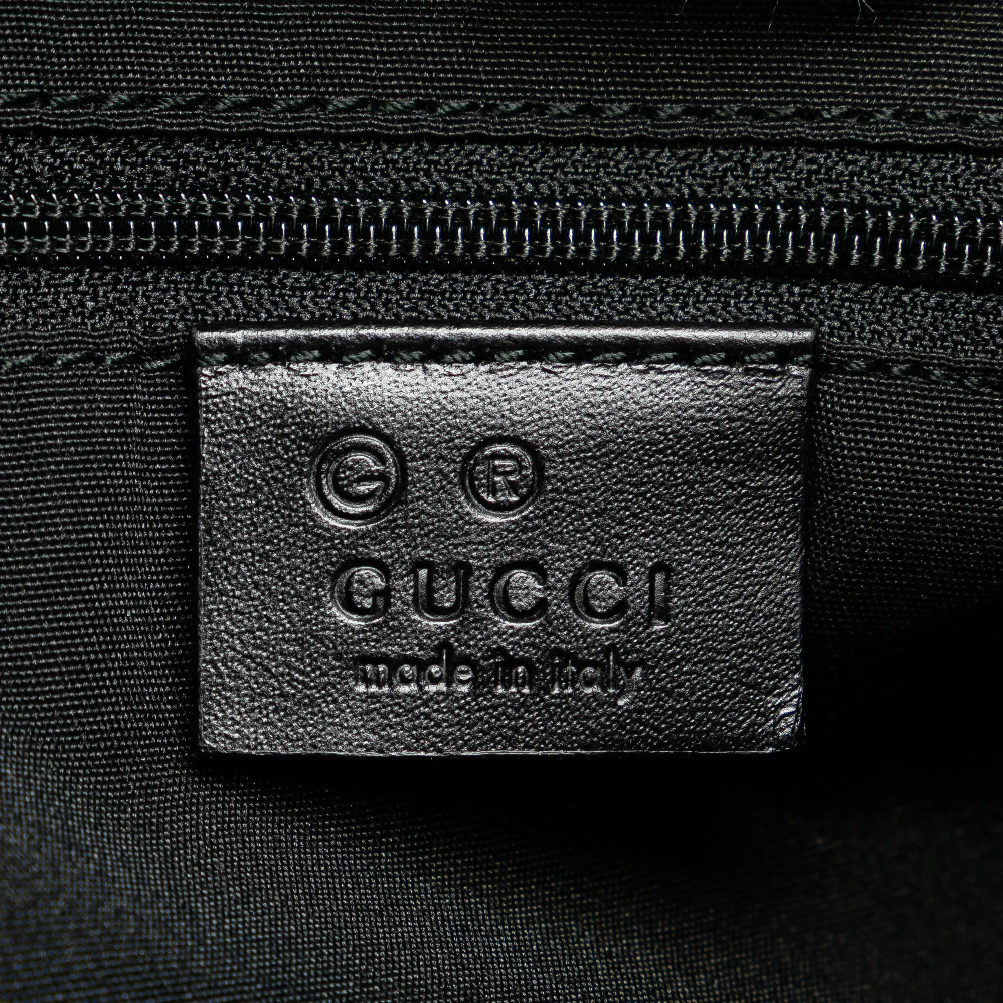 Black Gucci Guccissima Trimmed Canvas Colbert Shoulder Bag