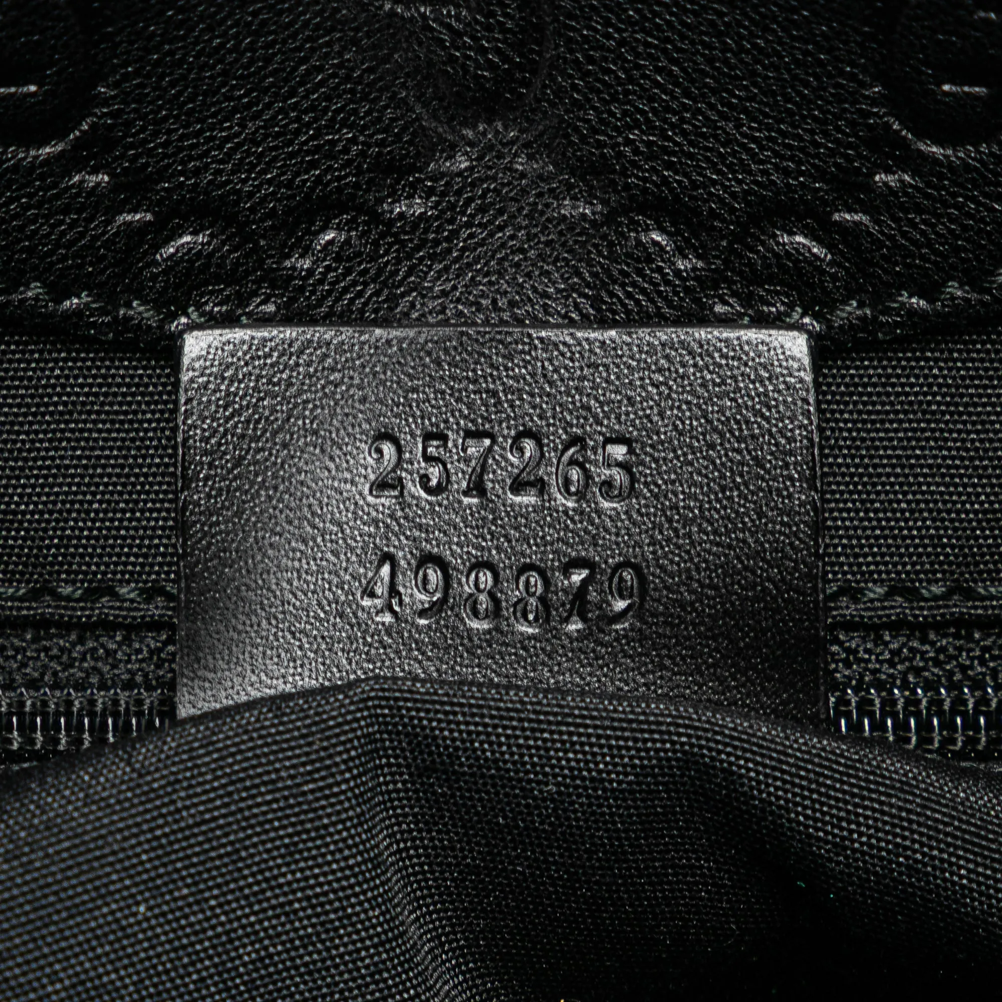 Black Gucci Guccissima Trimmed Canvas Colbert Shoulder Bag