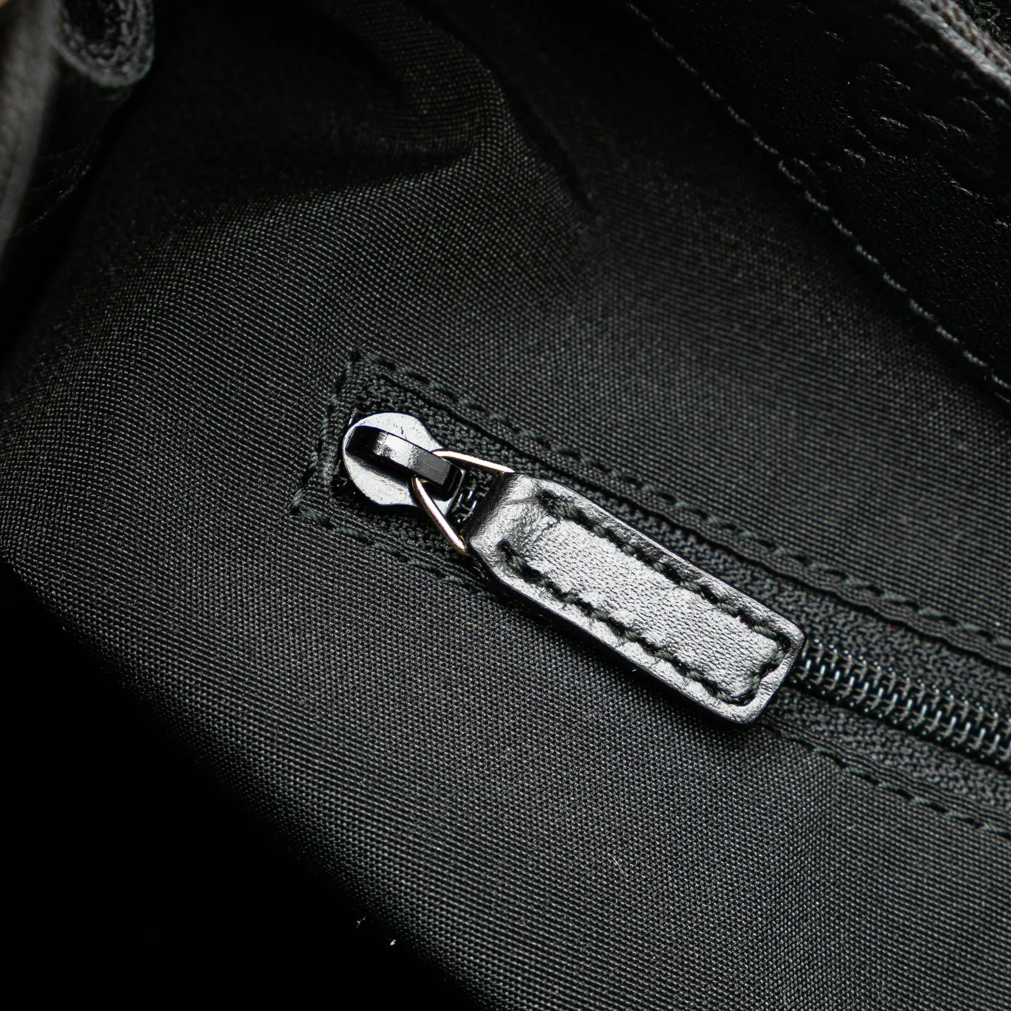 Black Gucci Guccissima Trimmed Canvas Colbert Shoulder Bag