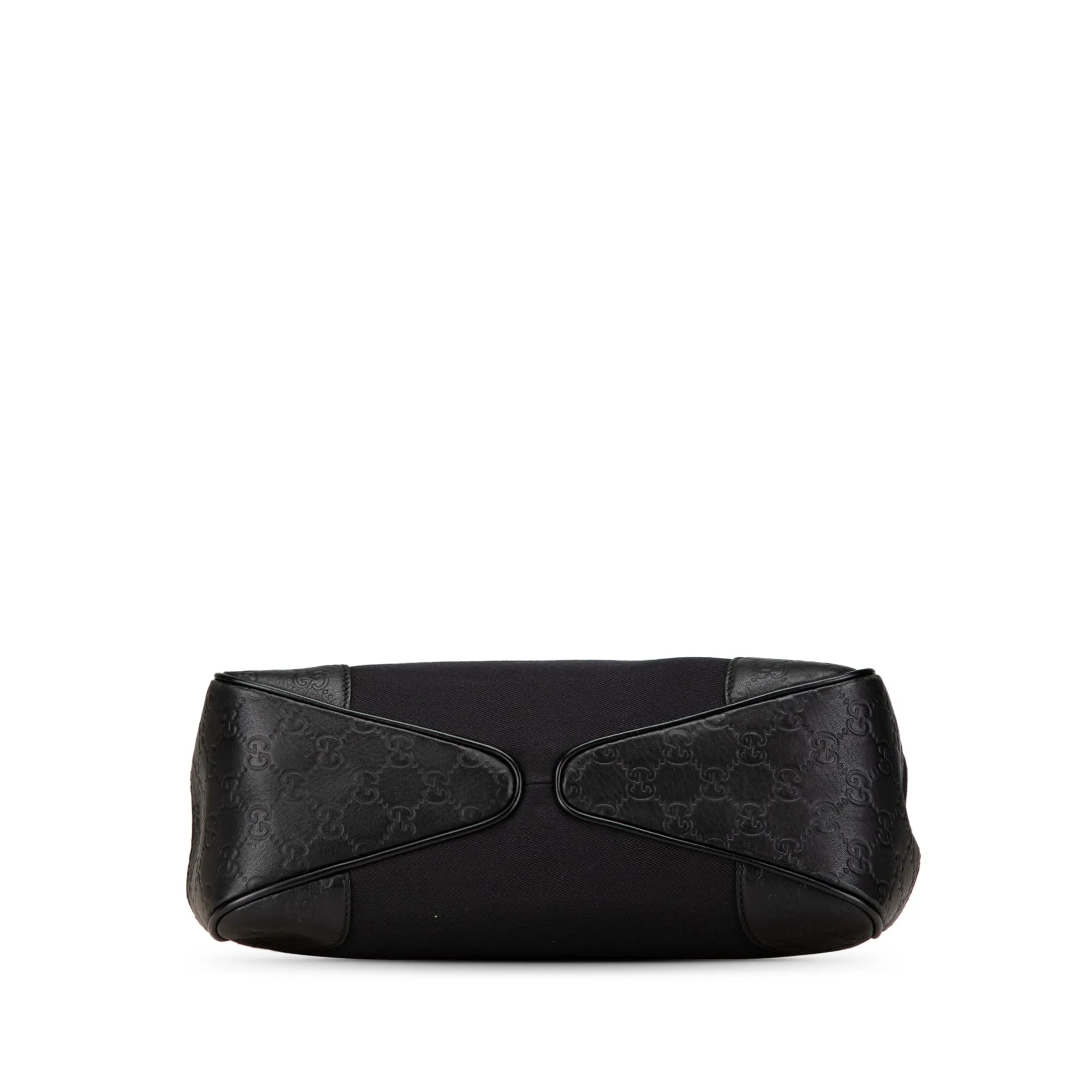 Black Gucci Guccissima Trimmed Canvas Colbert Shoulder Bag