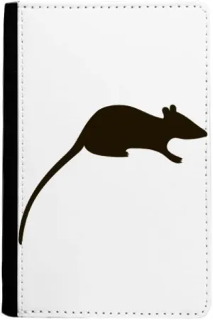 Black Mouse Animal Portrayal Passport Holder Notecase Burse Wallet Cover Card Purse