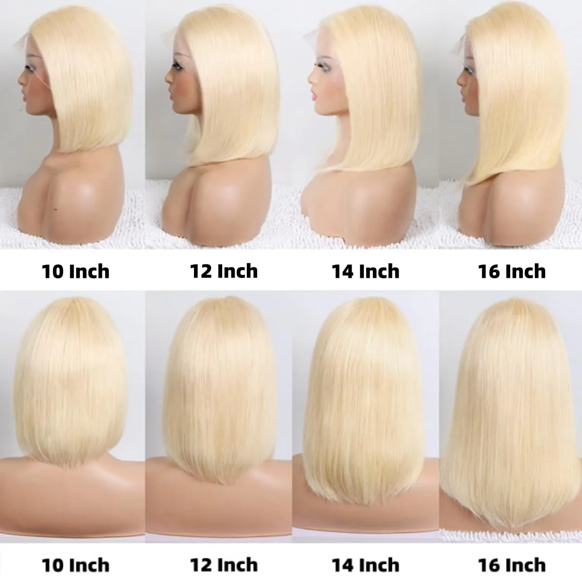 Blonde Bob Wig Human Hair 180% Density 613 Straight 12 Inch Short Bob Wigs 13x6 HD Transparent Lace Front Wigs Human Hair Pre Plucked With Baby Hair Glueless 613 Blonde Lace Frontal Wigs For Wome