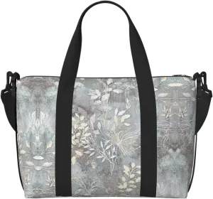 Blue Grace Flora Print Hand Travel Bag,Gym Bag,Weekend Travel Overnight Bag,Tote Bag Sports Bag For Women Men